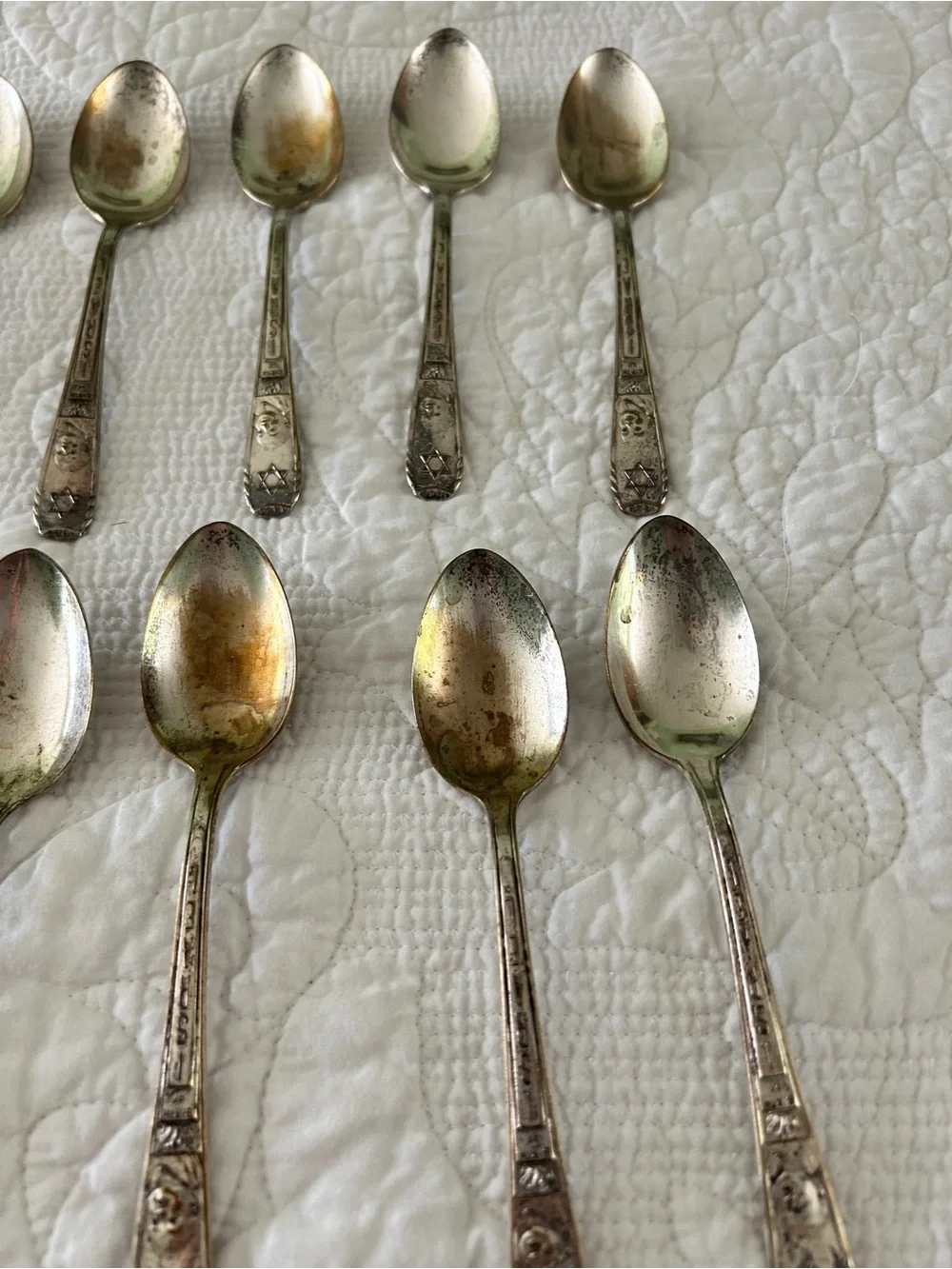 Set of 11 Vintage 1948 Birth of Israel Commemorative Tea Spoons – Litvin Silver